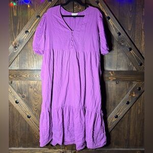Universal Thread Purple Tiered Babydoll Dress Size XL